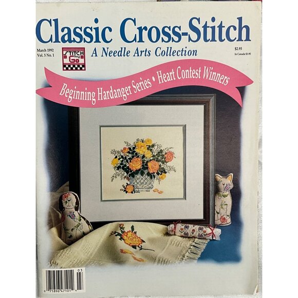 Set Of 6 Vintage Cross-Stitch Magazines 1992 Classic Cross-Stitch & Just CrossSt - Picture 6 of 9